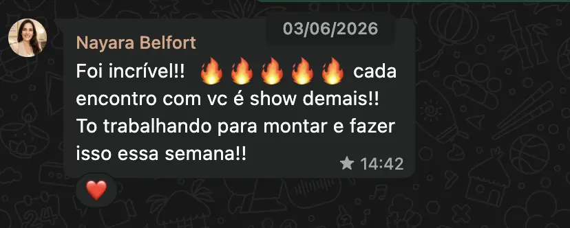 Depoimento Nayara Belfort - foi incrível