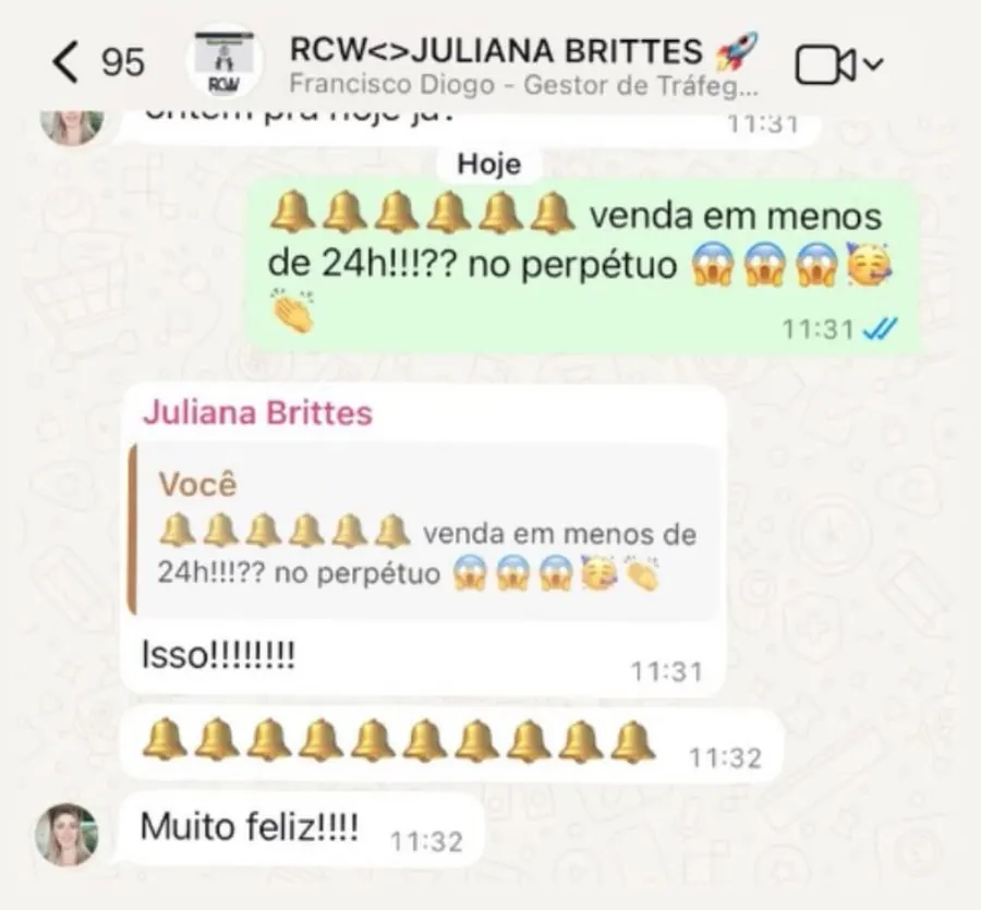 Conversa Juliana Brittes - venda em menos de 24h